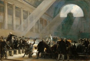 Mirabeau beantwoordt Dreux-Brézé, bij de Nationale Vergadering, 23 juni 1789 door Alexandre Evariste Fragonard