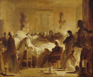 De Laatste Momenten van Charles-Ferdinand van Frankrijk in de Administratiekamer van het Parijs Opera House door Alexandre Evariste Fragonard