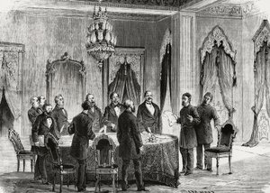Conferentie van Constantinopel, december 1876, gravure, Turkije door Nicolas Toussaint Charlet