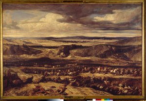 De nederlaag van de Cimbren (101 v.Chr.) of de Romeinse generaal Marius versloeg de Cimbren in de vlakte van Provence. door Alexandre Gabriel Decamps