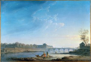 De kade van de Tuilerieën en de Pont Royal, ca. 1780