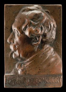 Edmond de Goncourt, 1822-1896, schrijver en criticus, ca. 1891 door Alexandre Louis Marie Charpentier