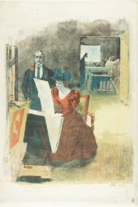 Omslag voor de portfolio, De schilders-lithografen door Alexandre Lunois