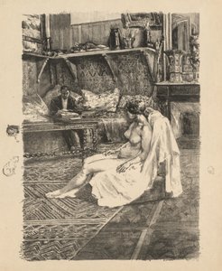 De Modelsessie (La Séance de modèle), ca. 1895 door Alexandre Lunois