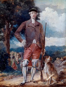 Portret van Charles-Philippe van Frankrijk (1757-1836), graaf van Artois, toekomstige Charles X, in jagerskostuum door Alexandre Moitte