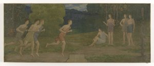 Schets voor de trouwzaal van het stadhuis van Montreuil-sous-Bois: De Ephebes door Alexandre Seon