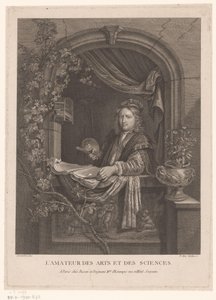 Zelfportret van Gerard Dou door Alexandre Tardieu