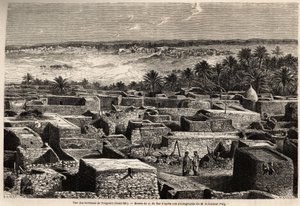 Uitzicht op de terrassen van Tougourt (Oued Rir)