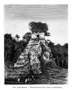 Maya-ruïnes, Tikal, Guatemala