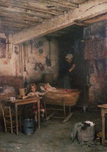Kinderen in een Cottage Interieur door Alexei Alexevich Harlamoff