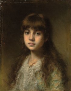 Het jonge model door Alexei Alexevich Harlamoff