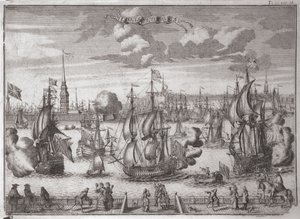 Uitzicht op Sint-Petersburg, 1727