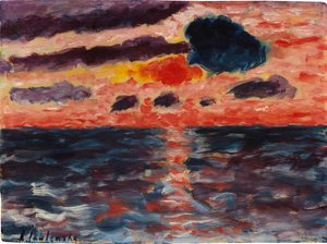 Zonsondergang, Borkum, 1928