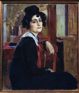 Een Franse vrouw door Alexei Mikhailovich Korin