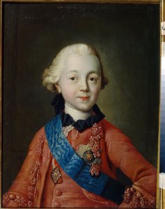 Portret van grootvorst Pavel Petrovich Romanov als kind door Alexei Petrovich Antropov