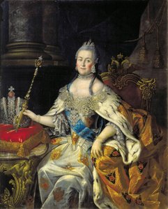 Portret van keizerin Catharina II 1729-1796, 1766 door Alexei Petrovich Antropov