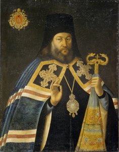 Theodosius Yankovsky, aartsbisschop van Sint-Petersburg en prior van het Alexander Nevsky-klooster, 1770s door Alexei Petrovich Antropov