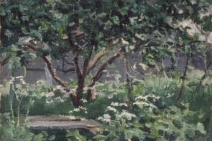 Een hoek van de tuin. 1900-10