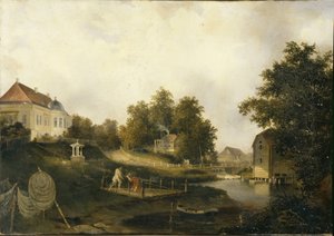 Uitzicht op het landgoed Modest Rezvois Marienhof bij Petersburg