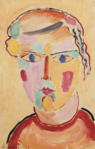 Meisje, helder van verschijning, 1916 door Alexej von Jawlensky
