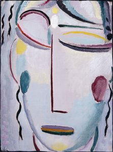 Heilandsgesicht: de opstanding of Het Nieuwe Leven II; Heilandsgesicht: Auferstehung of Das Neue Leben II, 1918 door Alexej von Jawlensky
