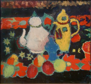 Stilleven met gele en witte kan door Alexej von Jawlensky