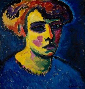 Hoofd van een vrouw door Alexej von Jawlensky