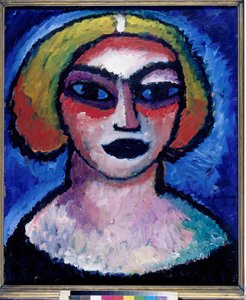 Hoofd van een vrouw door Alexej von Jawlensky
