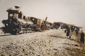De Borki treinramp op 29 oktober door Alexey Mikhaylovich Ivanitsky