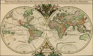 1691 wereldkaart door Alexis-Hubert Jaillot