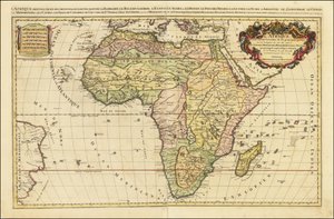 1692 kaart van Afrika door Alexis-Hubert Jaillot