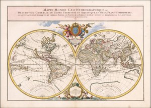 1699 wereldkaart door Alexis-Hubert Jaillot