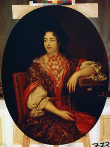 Portret van een hofdame aan het hof van de koningin van Frankrijk