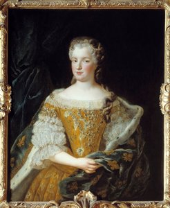 Portret van koningin Mary Lesczinska (1703-1768). Schilderij door Alexis Simon Belle (1674-1734)