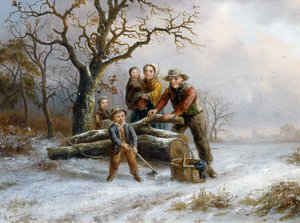 Hout hakken, 1865
