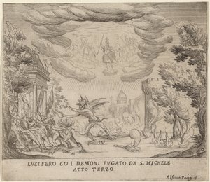 Lucifer en Demonen Vluchten voor Sint-Michiel