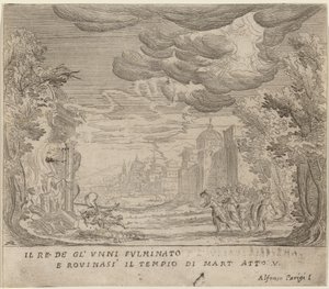 De aanval op de koning van de Hunnen en de ineenstorting van de heerschappij van Mart