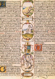 Stamboom van de koningen van de koninkrijken Asturië en Leon, uit "Genealogía de los reyes de España" door Alonso de Cartagena door Alfonso de Cartagena
