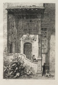 Huis genaamd de Witte Koningin, Rue St. Hippolyte door Alfred Alexandre Delauney