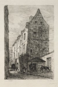 Huis genaamd de Witte Koningin, Rue de Marmousets door Alfred Alexandre Delauney