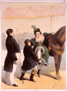 De circusartiest, uit Les Femmes de Paris door Alfred Andre Geniole