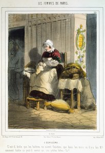 De oesterverkoper, uit Les Femmes de Paris door Alfred Andre Geniole
