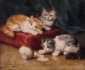 De katten door Alfred Brunel de Neuville