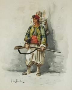 Militaire Figuur door Alfred Brunel de Neuville