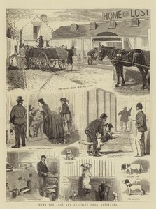 Huis voor Verloren en Hongerige Honden, Battersea door Alfred Chantrey Corbould