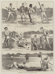 Humor van het cricketveld door Alfred Chantrey Corbould