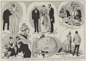 Het Bal Gegeven in het Mansion House ter Ere van de Volwassenwording van de Zoon van de Lord Mayor door Alfred Chantrey Corbould