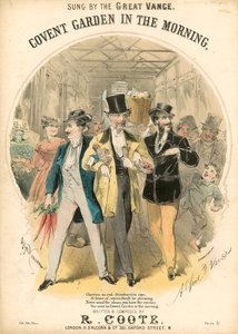 Muzikale partituur: Covent Garden in de ochtend door Alfred Concanen