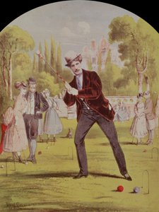 Bladmuziekomslag voor Croquet: Tempo Schottische door Lawreen en Davis, 1870 door Alfred Concanen