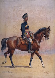 Soldaat van de 12e Cavalerie, Jemadar, Dogra, illustratie voor 